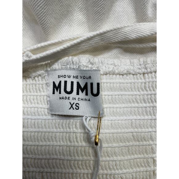 Show Me Your Mumu 'Sloane' White Cotton Romper Size XS - Picture 4 of 5